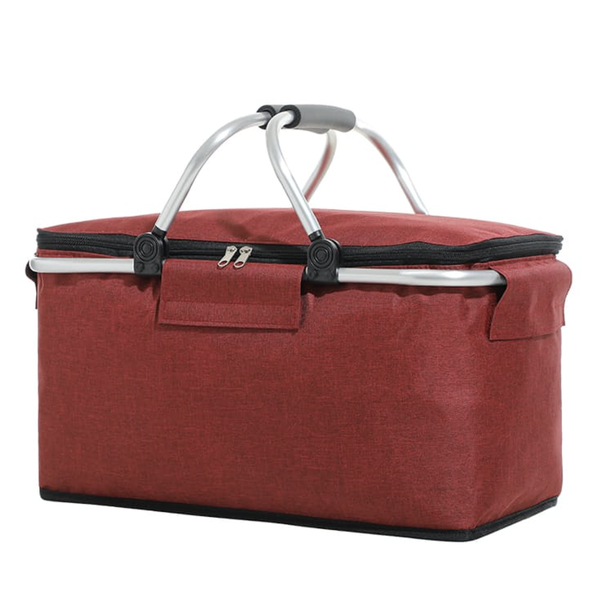 Thermal Insulated Collapsible Picnic Basket - Maroon
