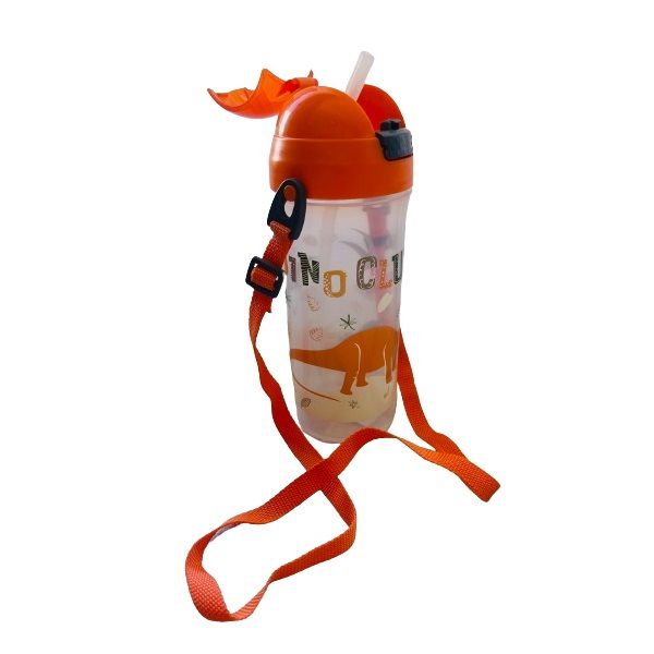 BPA Free Kids Clip Seal with Straw &amp; Shoulder Strap Water Bottle (600ml)