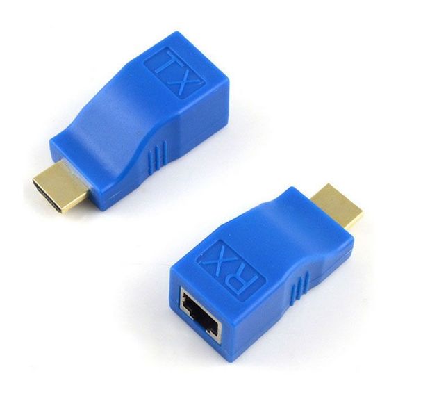 HDMI Extender 2.0 Cat-5e/6 Full HD Supports 2K/4K Blue