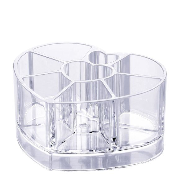 Mini Acrylic Heart Shaped Cosmetic Organizer