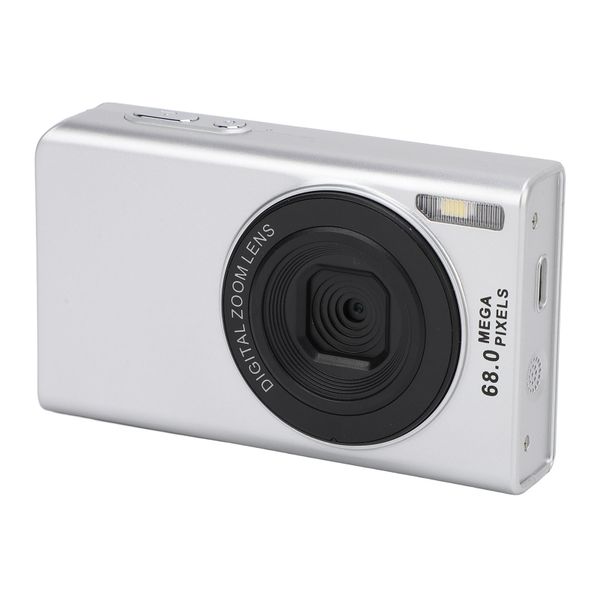 Smart Vlogging Camera, 4K 68MP, 2.4", 16X Zoom, AF, Fill Light, Silver