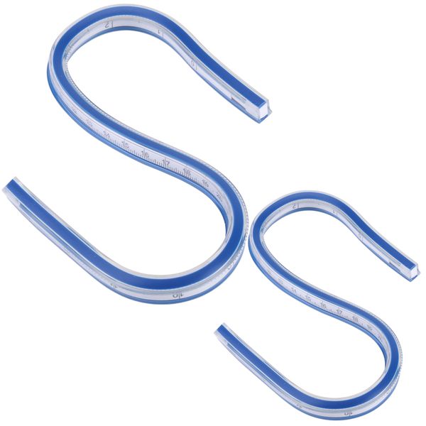 Craft Stationery Hyper Flexible Curve Ruler - Set of 2 - 30-60cm