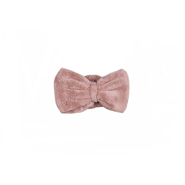 Coral Fleece Bowknot Headband - Brown
