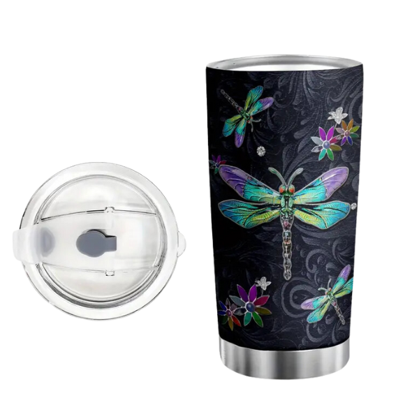 20oz Stainless Steel Travel Mug - Dragonfly