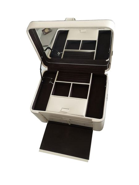 AB Collezioni Womens Ladies Magnolia Leather Jewellery Box Case Great Gift