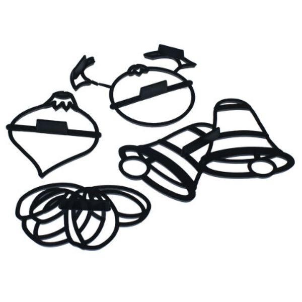 Patchwork Cutters Christmas BAUBLES, BELLS &amp; BOW Sugarcraft Cake Decorating