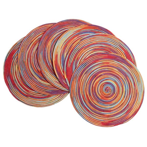 Home Decor Bohemian Round Place Mats for Kitchen Dining Table 30cm