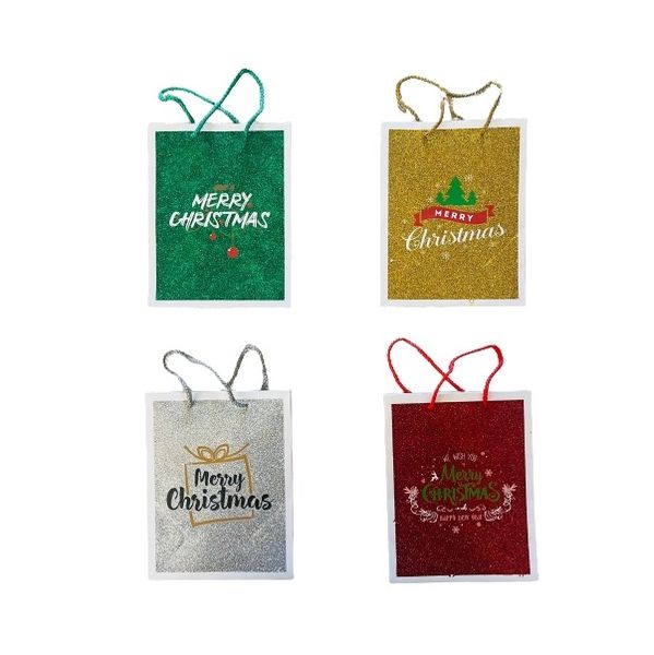 Christmas Glitter Gift Bags 23cm (4 Piece)