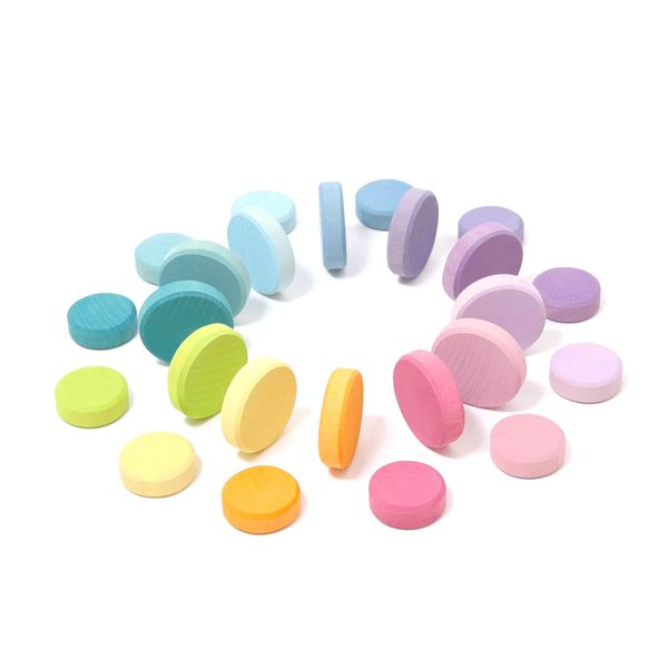 Grimm's Wooden Coins Pastel