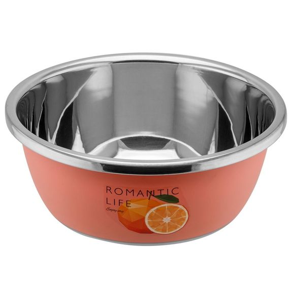 Orange Stainless Steel Whipping Bowl - 26 cm - 4 Pack
