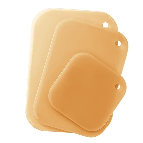 Plastic Cutting Board Set for Kitchen - Orange - Set of 3