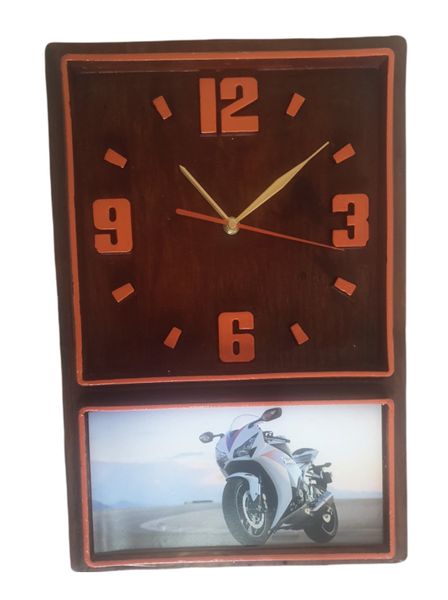 Retro Box Clock (Orange) Let's Ride (20)