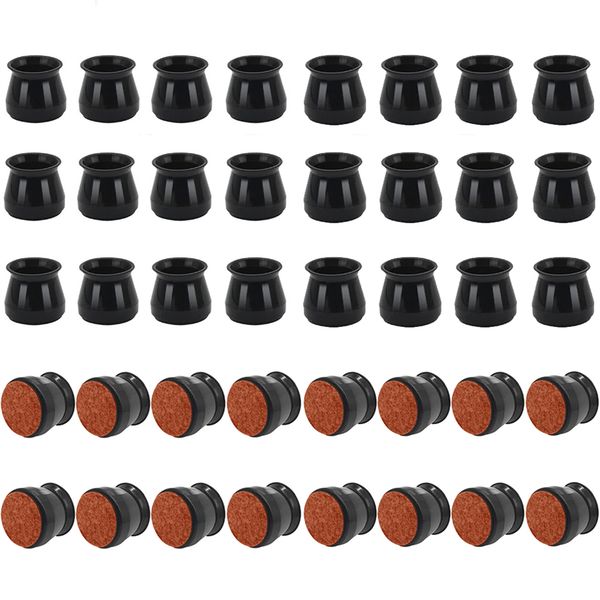 40 Pieces Silicone Chair Leg Floor Protector for Scratch &amp; Noise Prevention