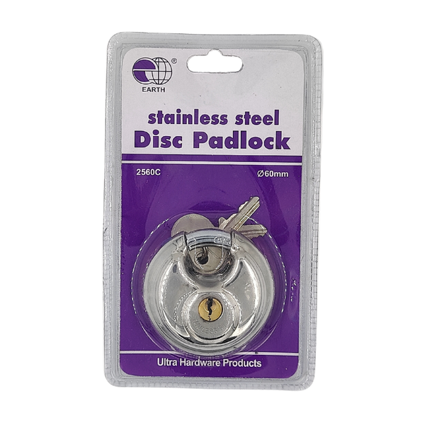 Earth 60mm Disc Padlock