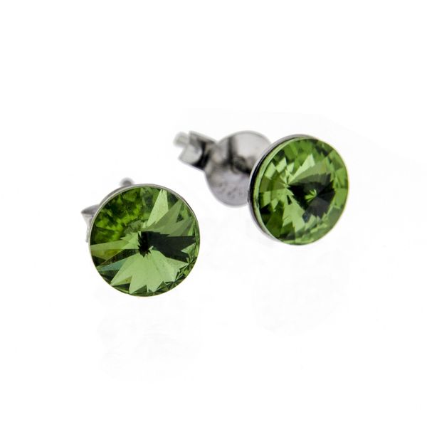 Peridot 6mm Round Studs