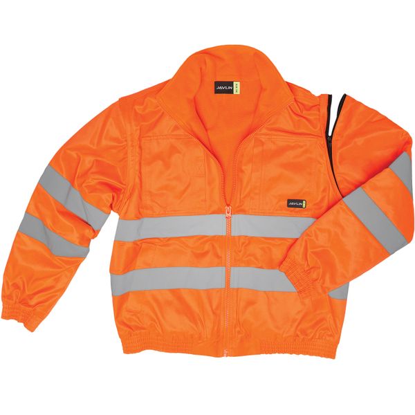 Javlin - Hi-Vis Fleece Lined Bomber Jacket - Orange