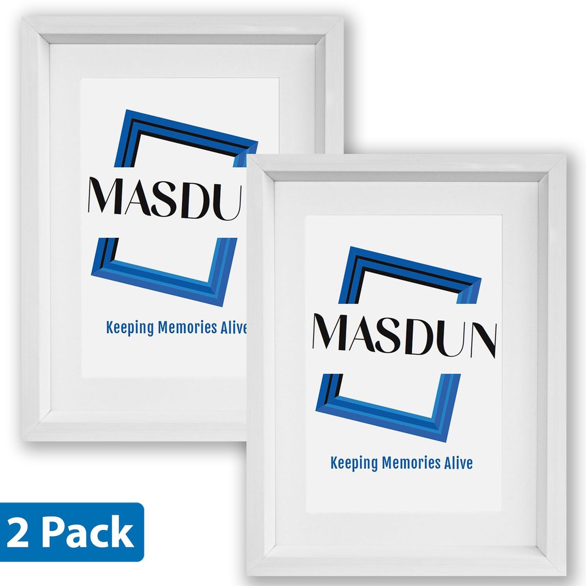 Masdun Metallica Picture Frames - 2 Pack - for Home, Office Decor, Photos