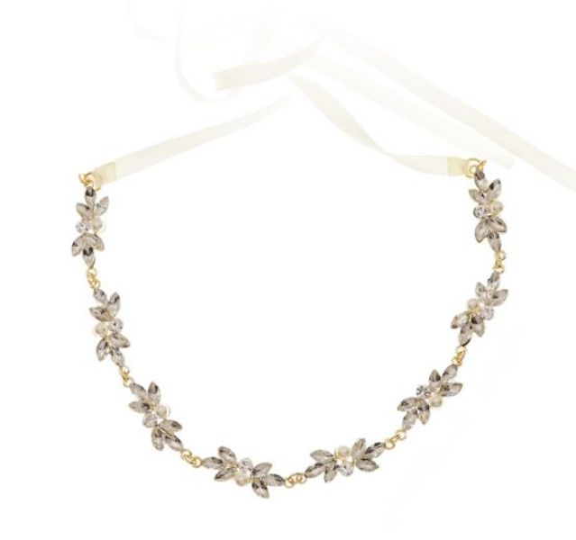 Olive Tree - Faux Pearl and Crystal Headband 01 - Bridal/Formal
