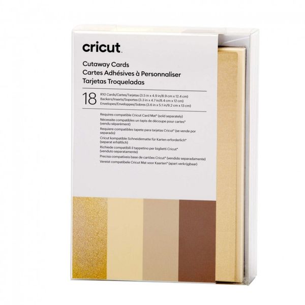 Cricut Cut-Away Cards Neutrals R10 (8;9 Cm X 12;4 Cm) 18-Pack
