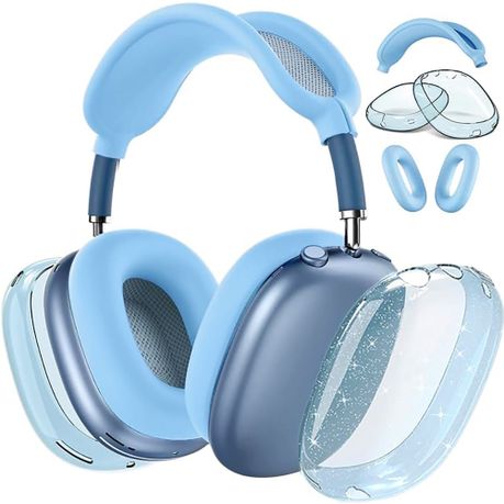 Silicone Case Headband Cover Set Compatible with AirPods Max Headphones Image