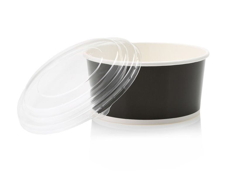 760ml Black LDPE Lined Salad Bowl (15)