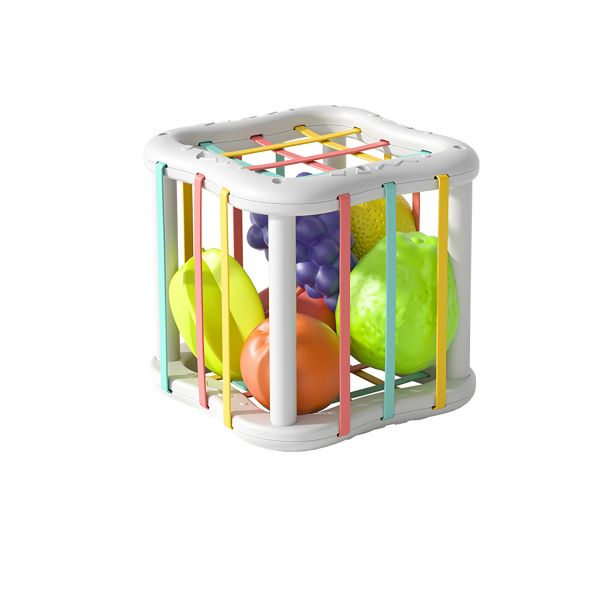 Montessori Baby Toys Cube Fruit Shape Sorter Baby Toys for Boy Girl Infant