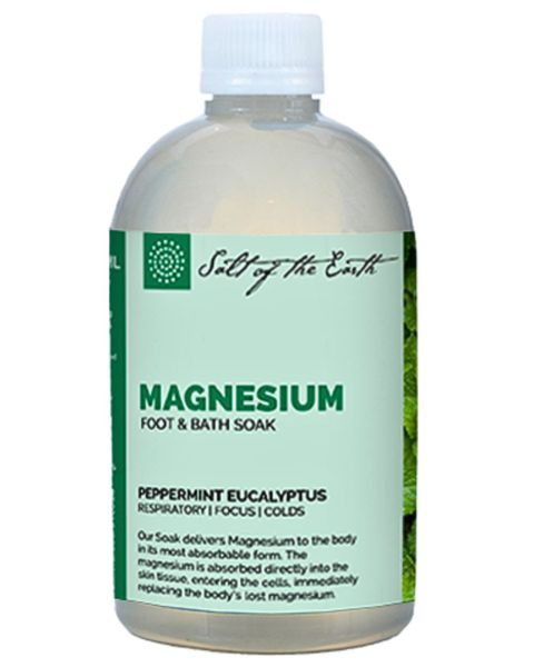 Salt of the Earth - Magnesium Foot and Bath Soak 500ml - Peppermint