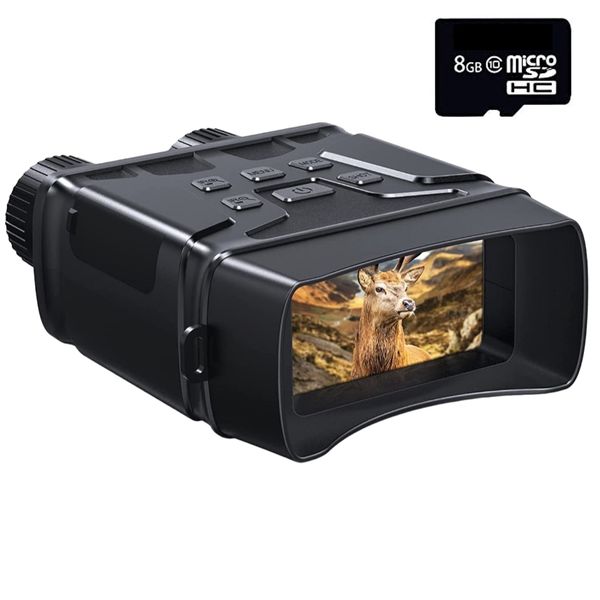 HD Digital Night Vision IR 5X Zoom Telescopic Binoculars With 8GB SD Card