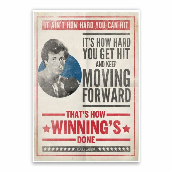 Rocky Balboa Quote Poster - A1