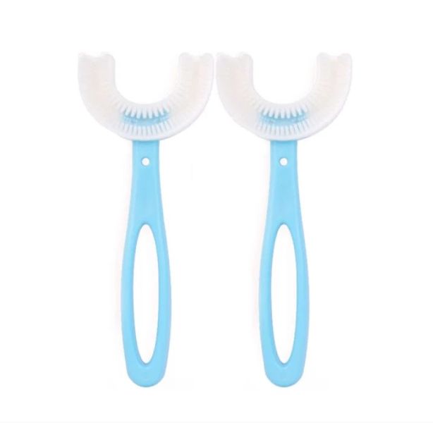 2 Pieces Kids Toothbrush/U-shaped Child Toothbrush/Age 7-12