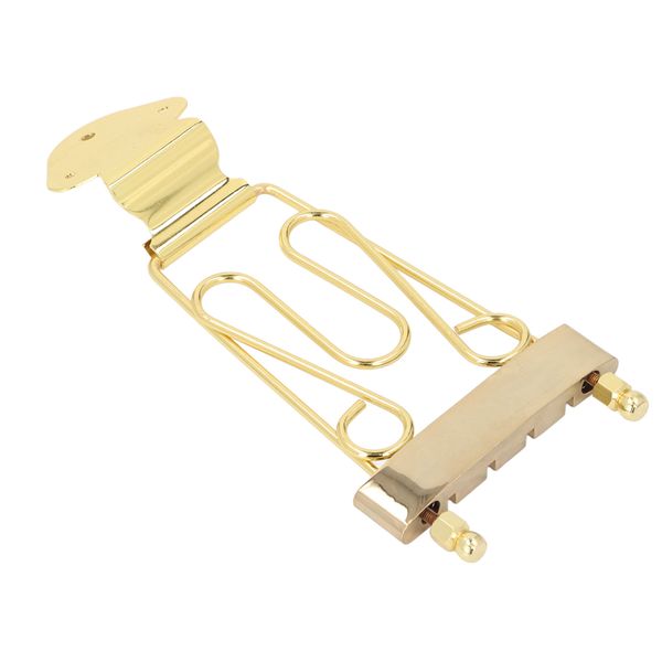 4-String Alloy Acoustic Guitar Trapeze Tailpiece Bridge Gold