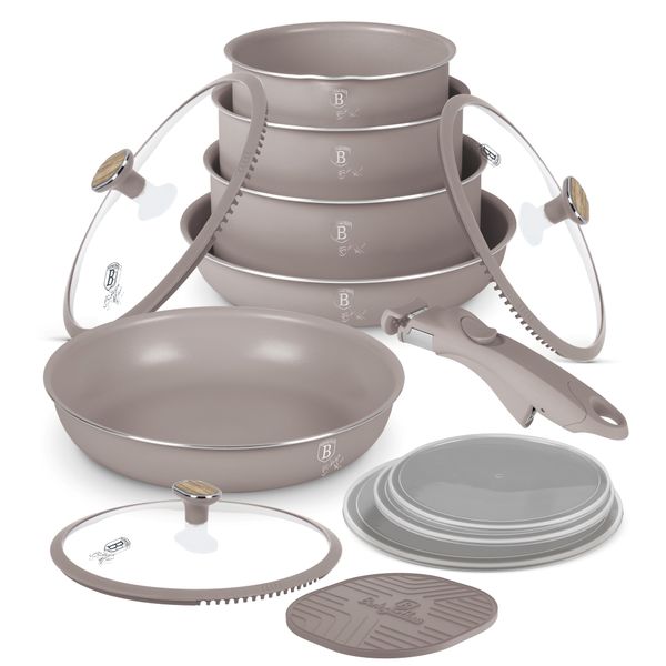 Berlinger Haus - 13-Piece Cookware Set, Taupe Nordic Collection