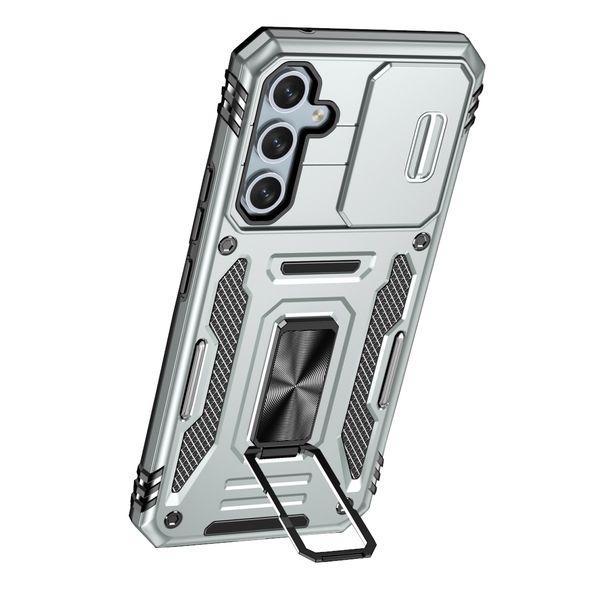 TPU Camera Shield Phone Case with Ring Holder Compatible with Samsung Galaxy S23 FE