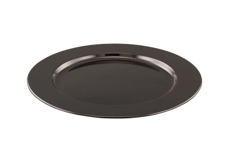 Black Metal Underplate 33cm (Pack of 6)