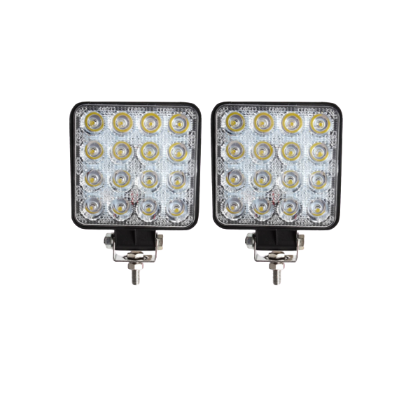 2 Pcs 48W Square LED Work Light For Off-road ATV UTV