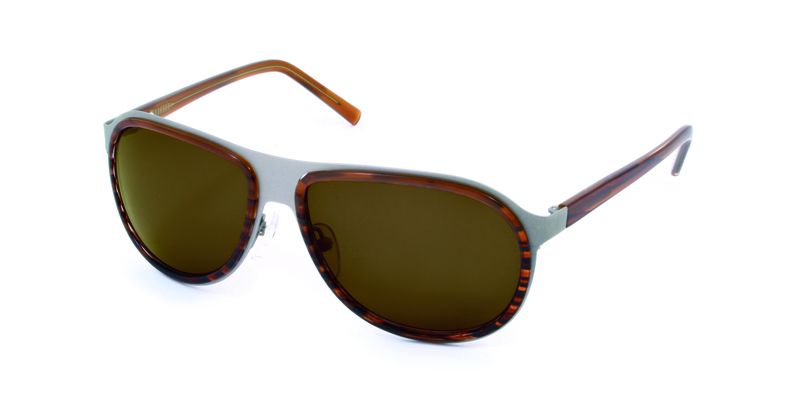 Barbour Silver and Brown Sunglasses