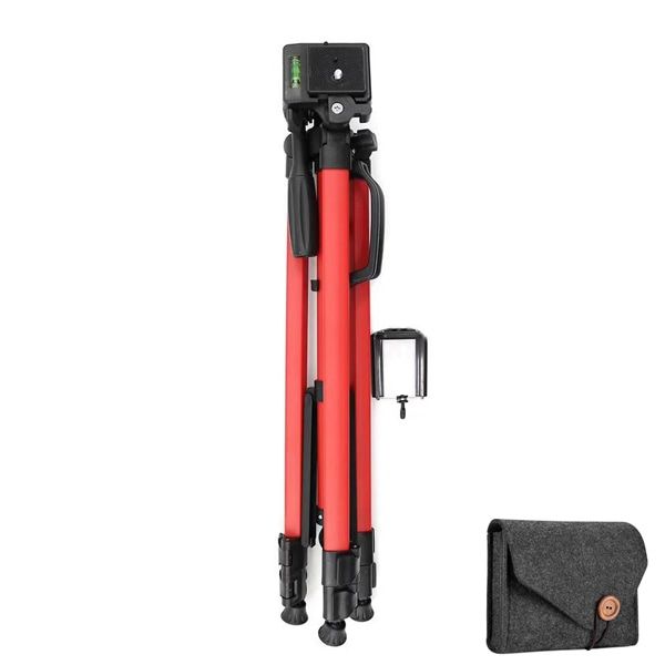 Optic Silver Portable Phone Live Selfie 3366 Tripod Stand and a Pouch