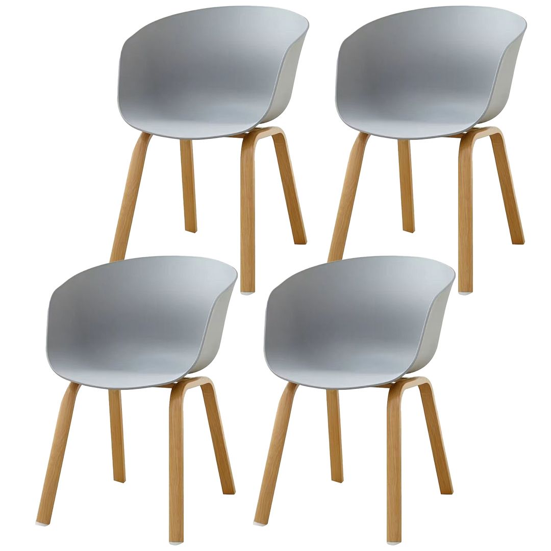 Dining Chairs Set of 4 Single Shell Chairs Encircled Office Lounge Chair
