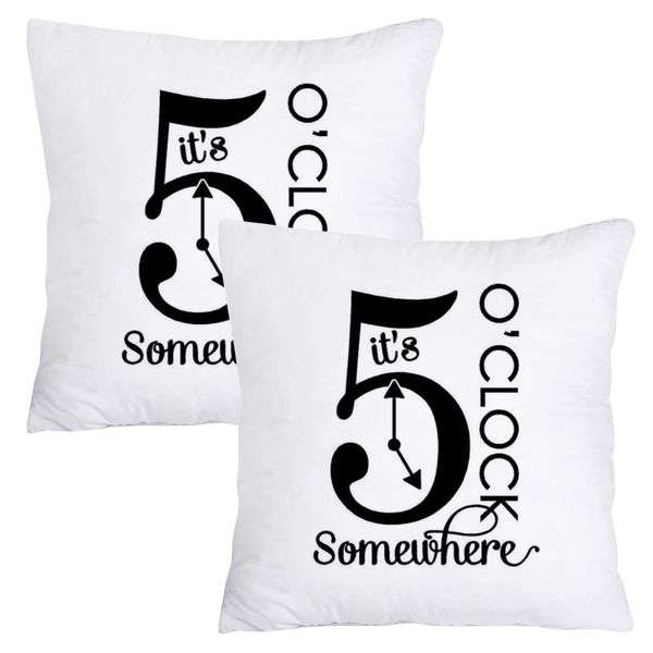 Scatter Cushion Cover Set (50cmx50cm) - Its five o'clock somewhere