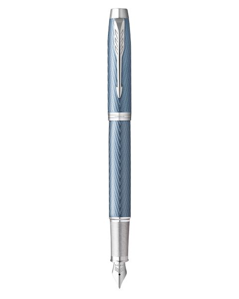 PARKER IM Premium Blue Grey with Chrome trim fountain pen