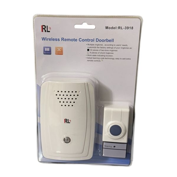 100m Weatherproof RL-3918 Chime Outdoor Wireless Doorbell