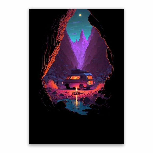RV In The Desert Poster - A1