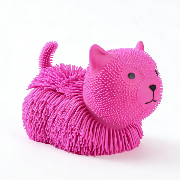 Pink Cat Silicone Sensory Toy - Stress Relief Squeeze Toy