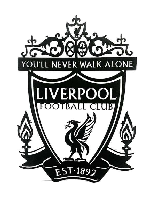 Liverpool FC Small Mounted Steel Wall Art Black | Shop Today. Get it ...