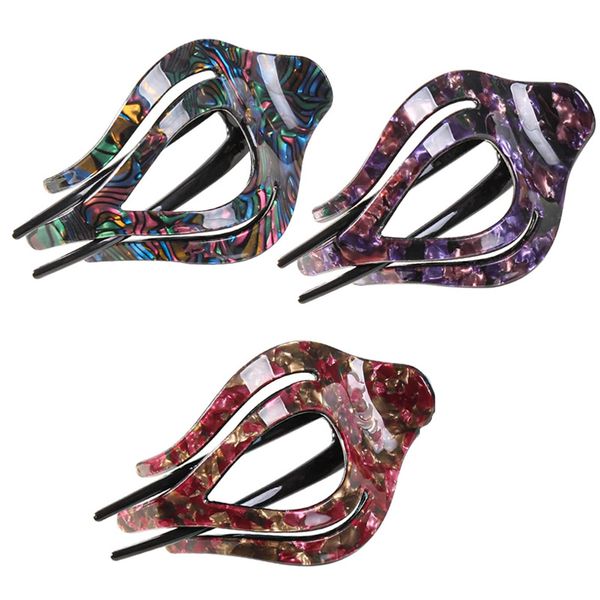 3 Pieces Womens French Curved Hair Clip Extra Large Hair Clips For Thick Hair