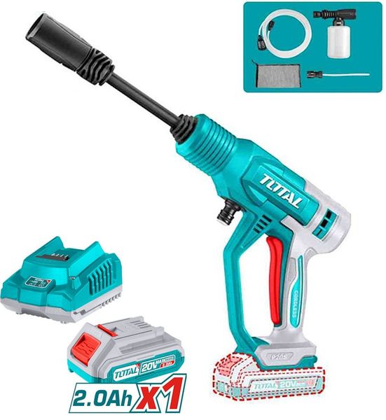 Total Tools 20V Lithium-ion Cordless Pressure Washer with Battery &amp; Charger