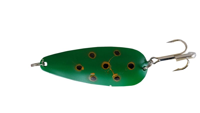 Spoon Spinner Bait - Green Eyes - Treble Hook