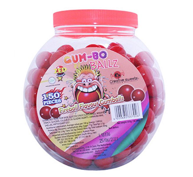 Gum-Bo Ballz 150 x Fireball Flavoured Gumballs
