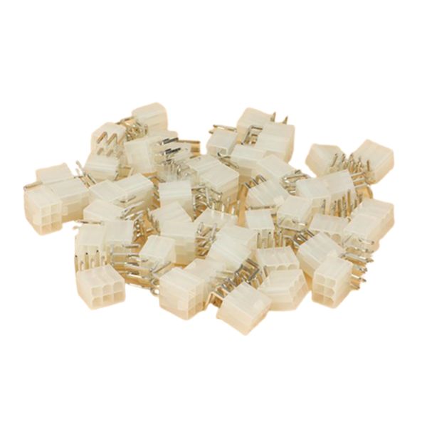 100 Pcs 4.2Mm 6 Pin Header Male Pin for Graphics Card Power Connector