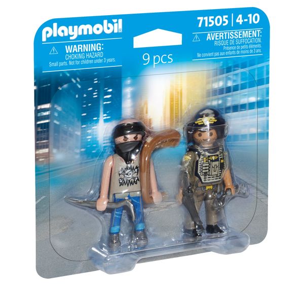 Playmobil Action Heroes - Duo Pack Tactical Police with Thief Set - 9 Piece